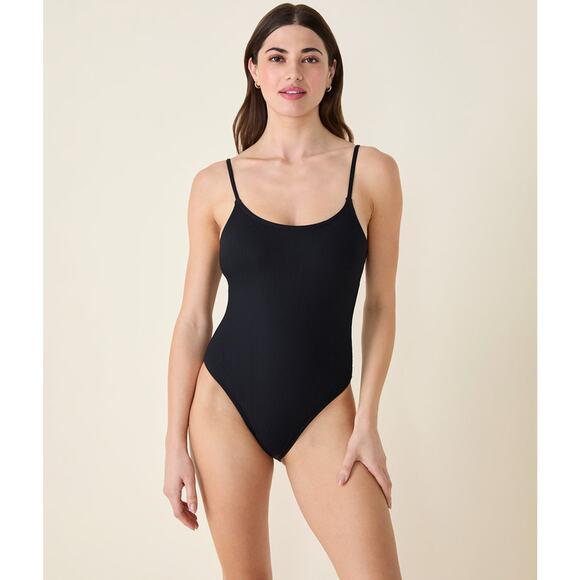 Andie Swim the Amalfi Ribbed One Piece in Black M NWT - Picture 2 of 9